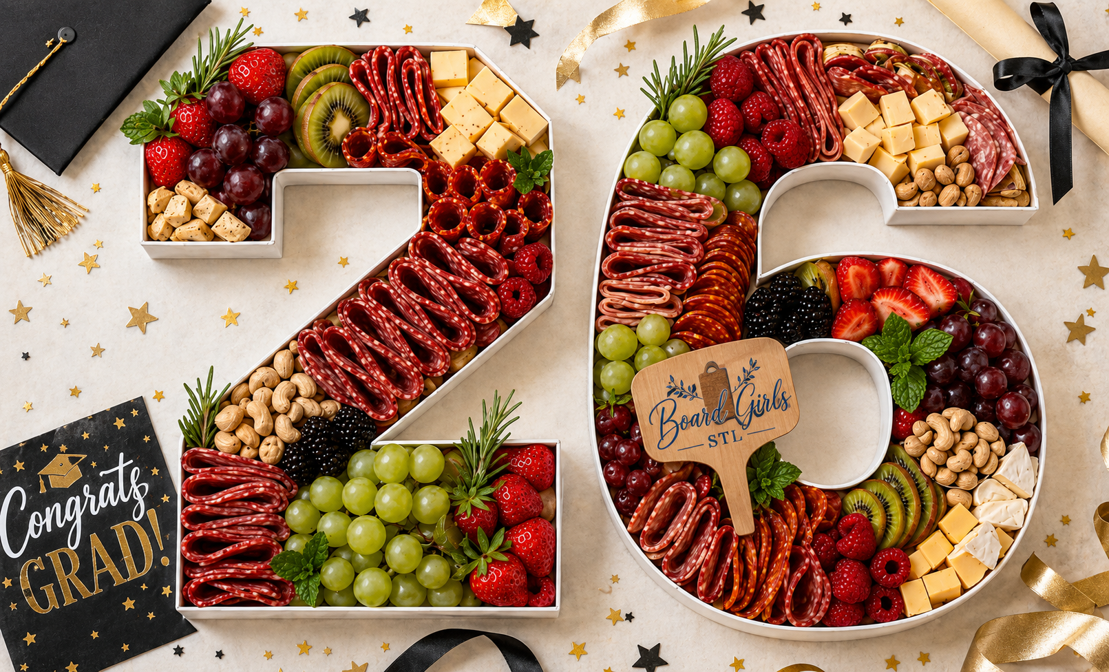 Graduation Charcuterie Numbers